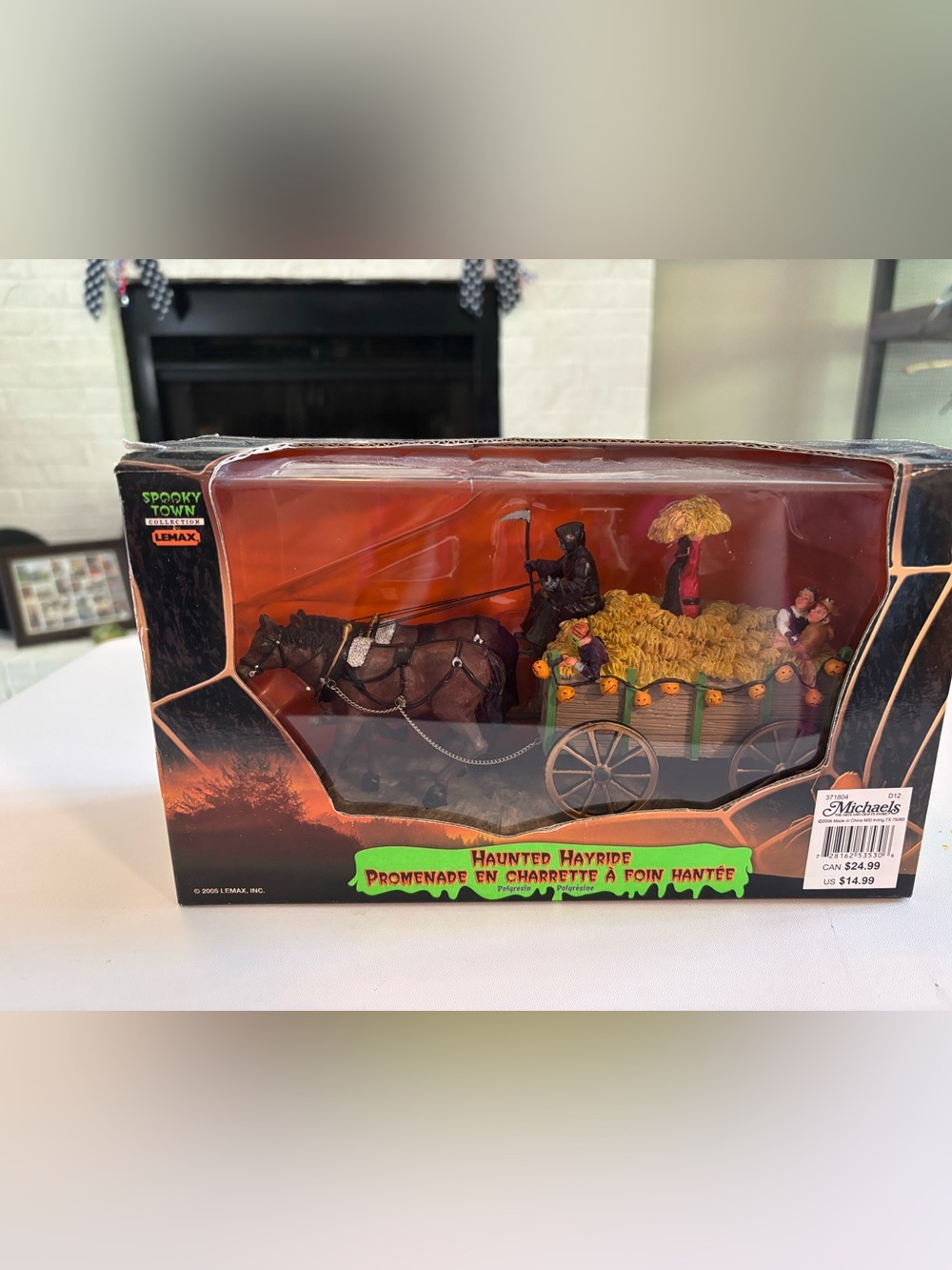 Lemax Spooky Town Haunted Hayride Table Accent 53530 EUC Halloween Box